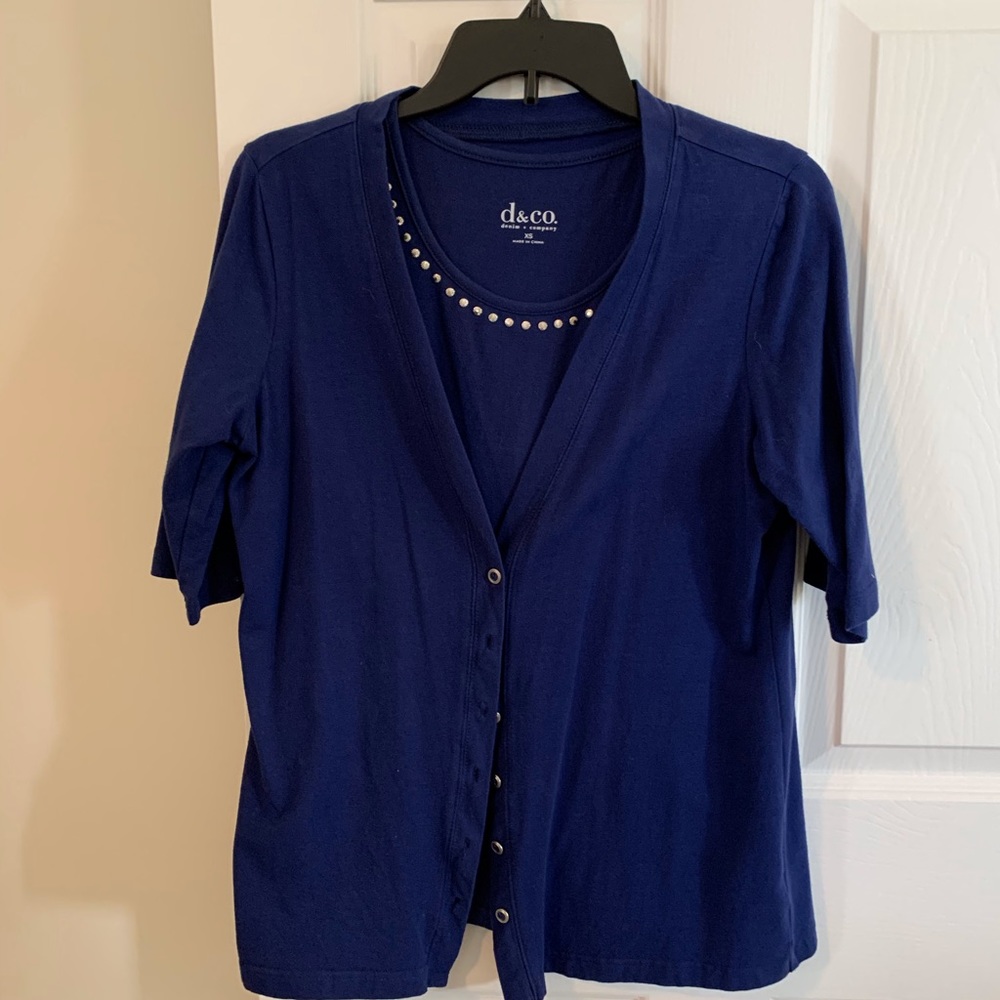 😎 Royal Blue Summer Tank with Cardigan!